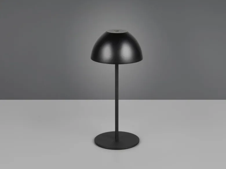 Akku LED Tischleuchte ORTIZ kabellos für Innen & Außen, Schwarz - 20cm klein