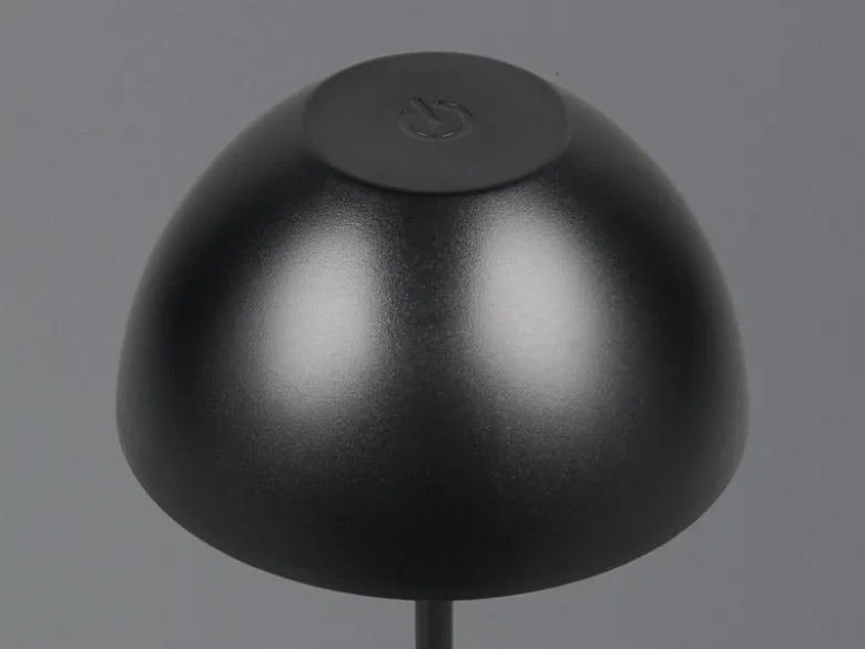 Akku LED Tischleuchte ORTIZ kabellos für Innen & Außen, Schwarz - 20cm klein