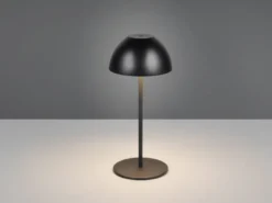 Akku LED Tischleuchte ORTIZ kabellos für Innen & Außen, Schwarz - 20cm klein