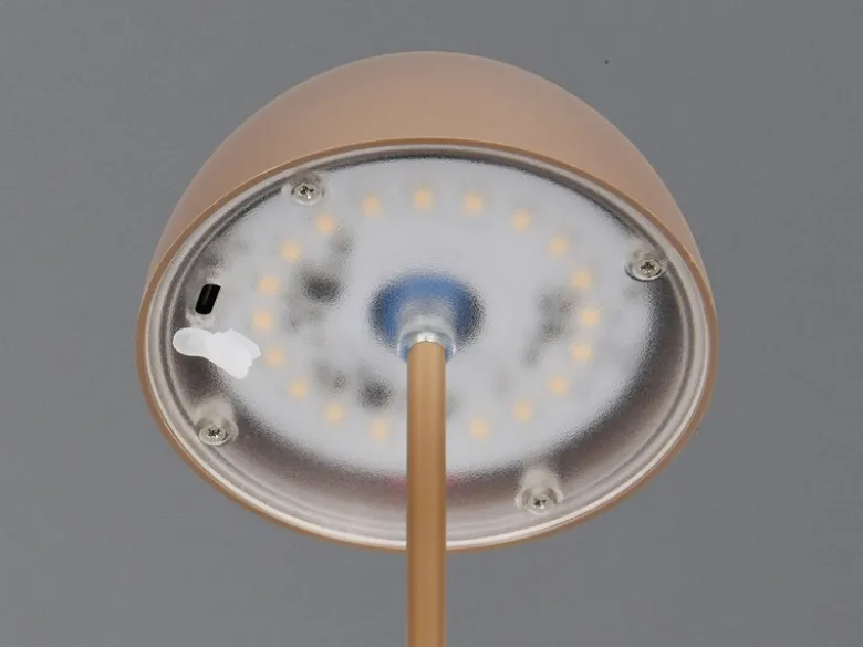 Akku LED Tischleuchte ORTIZ kabellos für Innen & Außen, Coffee - 20cm klein