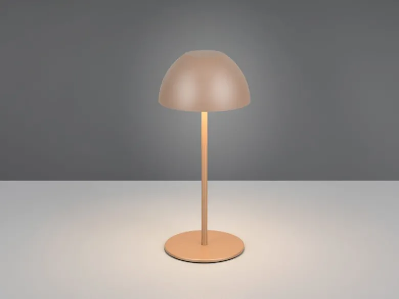 Akku LED Tischleuchte ORTIZ kabellos für Innen & Außen, Coffee - 20cm klein
