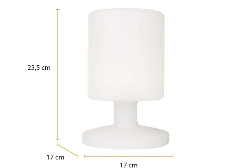 Akku LED Tischleuchte Outdoor kabellos mit RGB Farbwechsler, Höhe 25cm