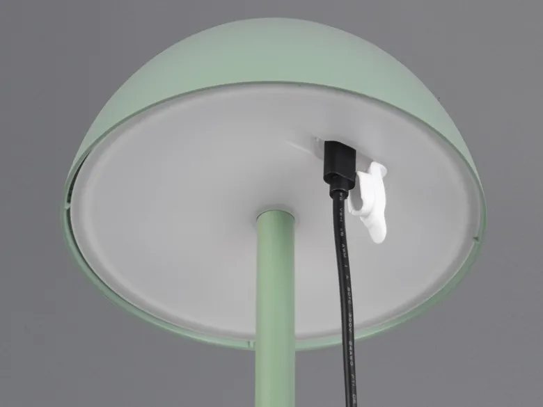 Akku LED Tischleuchte RICARDO kabellos für Innen & Außen, Grün - 30cm klein