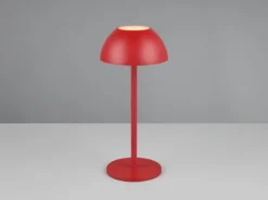 Akku LED Tischleuchte RICARDO kabellos für Innen & Außen, Rot - 30cm klein