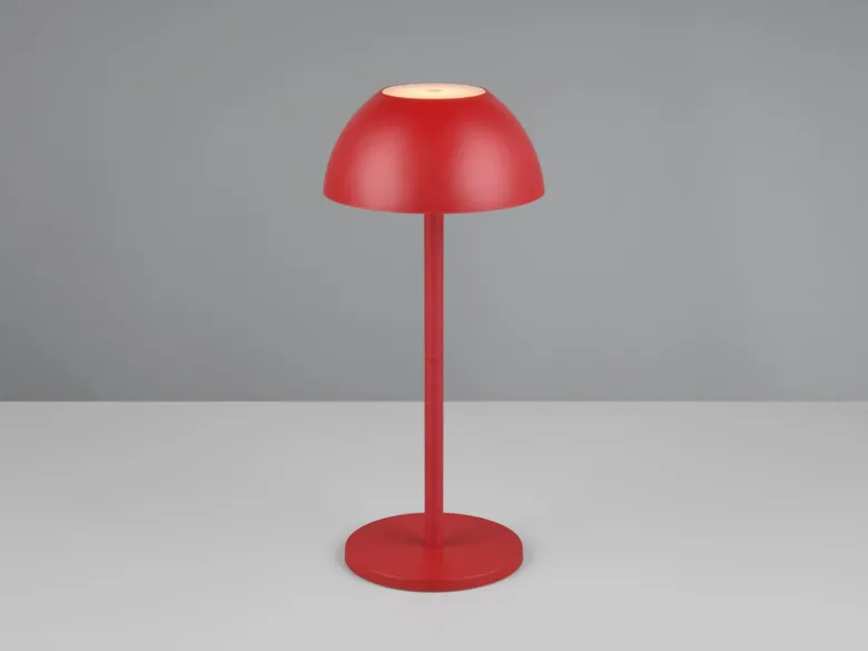 Akku LED Tischleuchte RICARDO kabellos für Innen & Außen, Rot - 30cm klein