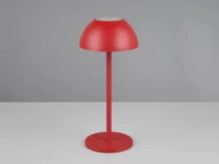 Akku LED Tischleuchte RICARDO kabellos für Innen & Außen, Rot - 30cm klein