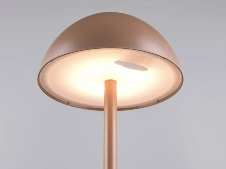 Akku LED Tischleuchte RICARDO kabellos für Innen & Außen, Coffee - 30cm klein