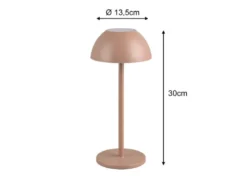Akku LED Tischleuchte RICARDO kabellos für Innen & Außen, Coffee - 30cm klein