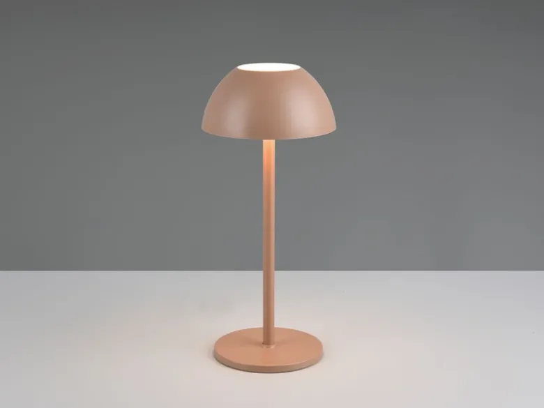 Akku LED Tischleuchte RICARDO kabellos für Innen & Außen, Coffee - 30cm klein