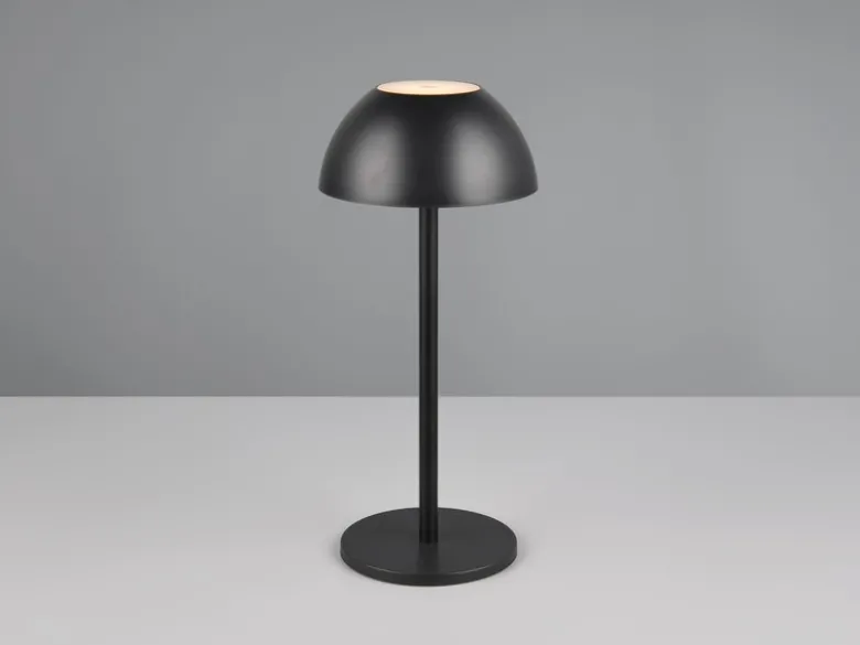 Akku LED Tischleuchte RICARDO kabellos für Innen & Außen, Schwarz - 30cm klein