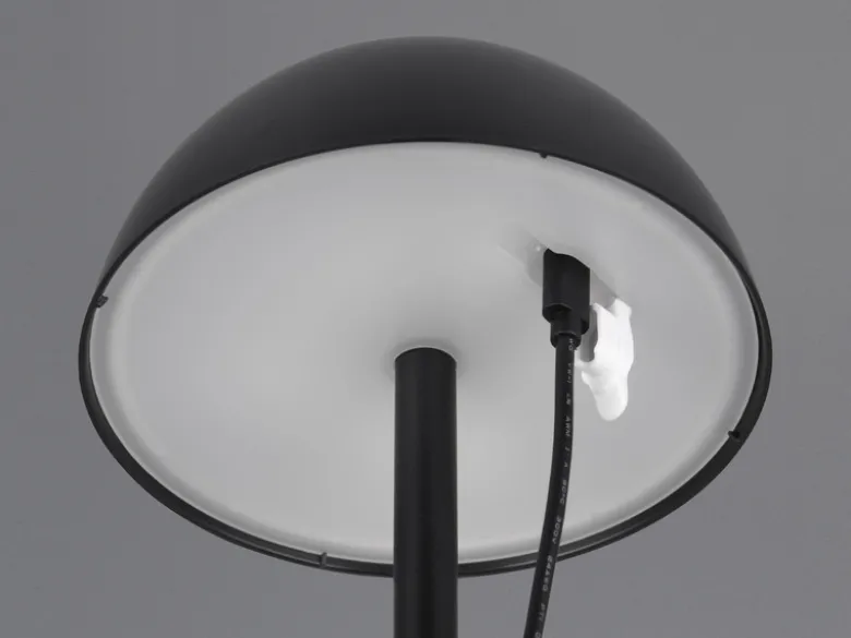 Akku LED Tischleuchte RICARDO kabellos für Innen & Außen, Schwarz - 30cm klein
