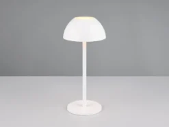 Akku LED Tischleuchte RICARDO kabellos für Innen & Außen, Weiß - 30cm klein