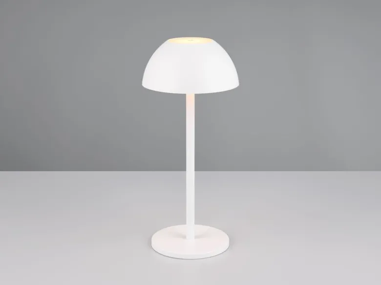 Akku LED Tischleuchte RICARDO kabellos für Innen & Außen, Weiß - 30cm klein