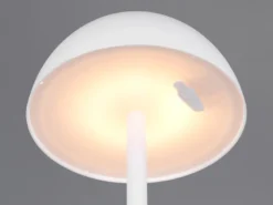 Akku LED Tischleuchte RICARDO kabellos für Innen & Außen, Weiß - 30cm klein