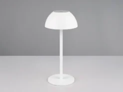 Akku LED Tischleuchte RICARDO kabellos für Innen & Außen, Weiß - 30cm klein