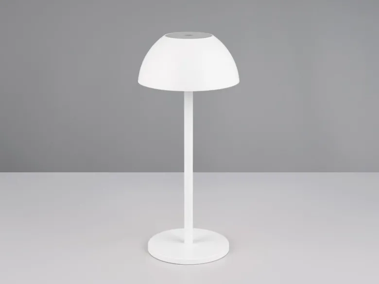 Akku LED Tischleuchte RICARDO kabellos für Innen & Außen, Weiß - 30cm klein