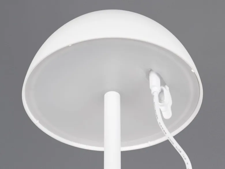 Akku LED Tischleuchte RICARDO kabellos für Innen & Außen, Weiß - 30cm klein