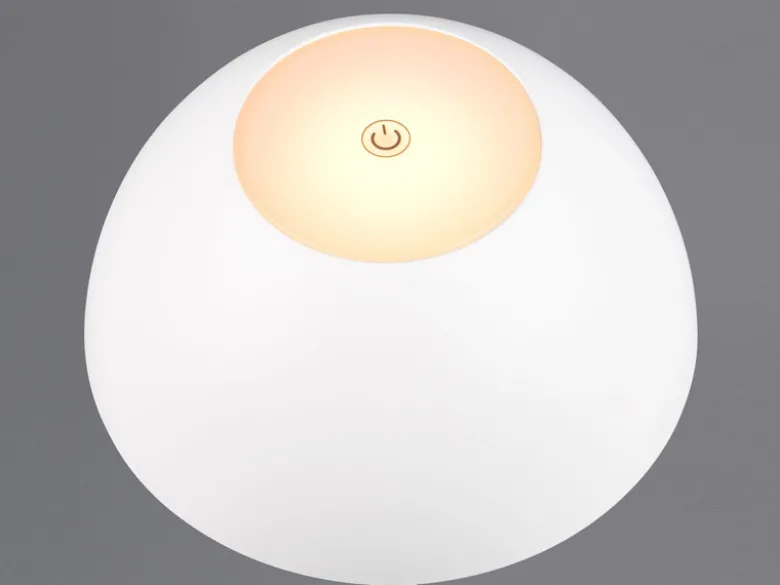 Akku LED Tischleuchte RICARDO kabellos für Innen & Außen, Weiß - 30cm klein