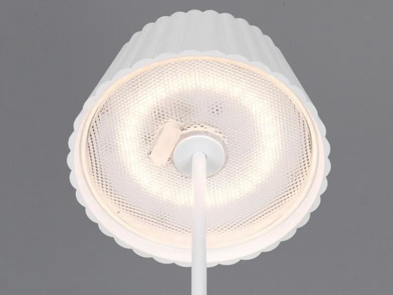Akku LED Tischleuchte SUAREZ kabellos für Innen & Außen, Weiß - Höhe 39cm