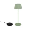 Akku LED Tischleuchte SUAREZ kabellos für Innen & Außen, Grün - Höhe 39cm