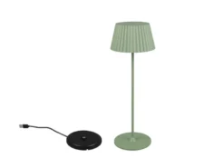 Akku LED Tischleuchte SUAREZ kabellos für Innen & Außen, Grün - Höhe 39cm