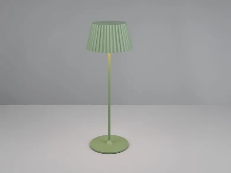 Akku LED Tischleuchte SUAREZ kabellos für Innen & Außen, Grün - Höhe 39cm