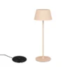 Akku LED Tischleuchte SUAREZ kabellos für Innen & Außen, Beige - Höhe 39cm