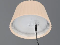 Akku LED Tischleuchte SUAREZ kabellos für Innen & Außen, Beige - Höhe 39cm