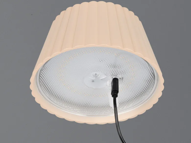 Akku LED Tischleuchte SUAREZ kabellos für Innen & Außen, Beige - Höhe 39cm