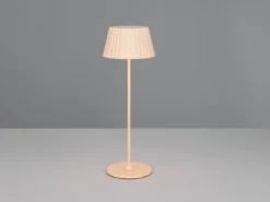 Akku LED Tischleuchte SUAREZ kabellos für Innen & Außen, Beige - Höhe 39cm