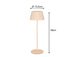 Akku LED Tischleuchte SUAREZ kabellos für Innen & Außen, Beige - Höhe 39cm