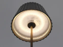 Akku LED Tischleuchte SUAREZ kabellos für Innen & Außen, Schwarz - Höhe 39cm