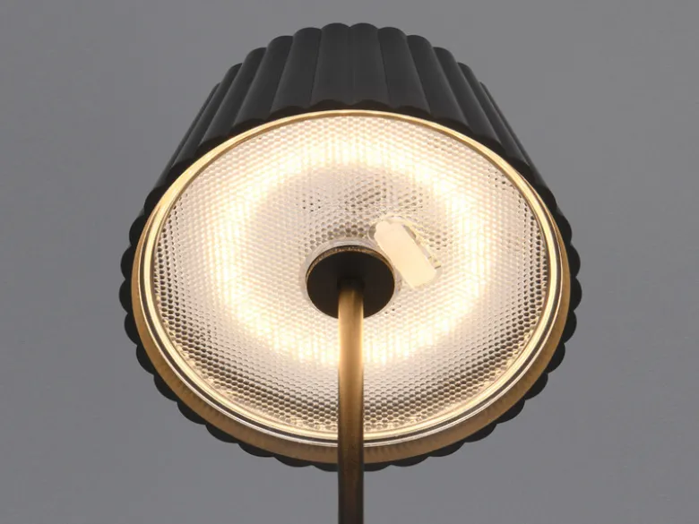 Akku LED Tischleuchte SUAREZ kabellos für Innen & Außen, Schwarz - Höhe 39cm