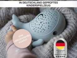 Akku Nachtlicht WILLY WHALE per USB aufladbar, dimmbar, Sternenhimmel, Höhe 14cm