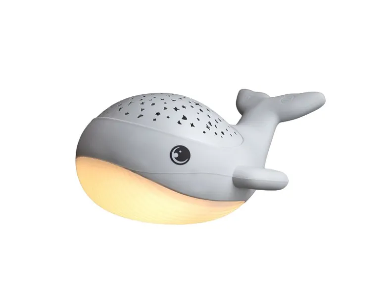 Akku Nachtlicht WILLY WHALE per USB aufladbar, dimmbar, Sternenhimmel, Höhe 14cm