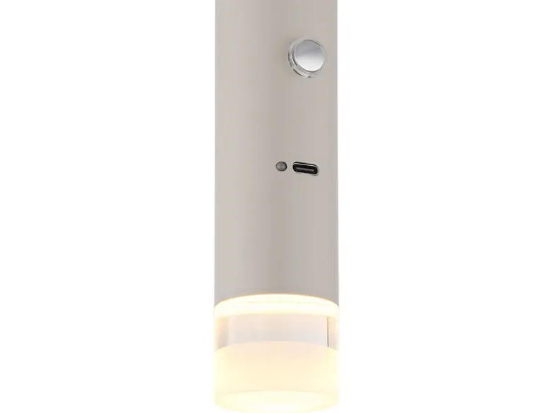 Akku Pendelleuchte PELO Beige, dimmbar, abnehmbarer Leuchtenkopf Ø 3,8cm