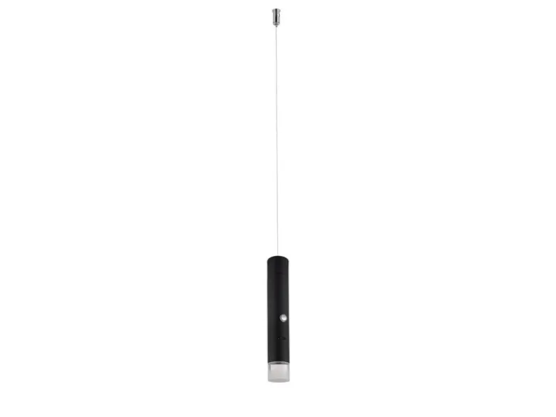 Akku Pendelleuchte PELO Schwarz, dimmbar, abnehmbarer Leuchtenkopf Ø 3,8cm