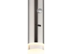 Akku Pendelleuchte PELO Silber, dimmbar, abnehmbarer Leuchtenkopf Ø 3,8cm