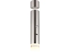 Akku Pendelleuchte PELO Silber, dimmbar, abnehmbarer Leuchtenkopf Ø 3,8cm