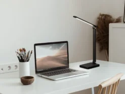 Akku Schreibtischlampe OLE Schwarz ohne Kabel, Höhe 39,5cm