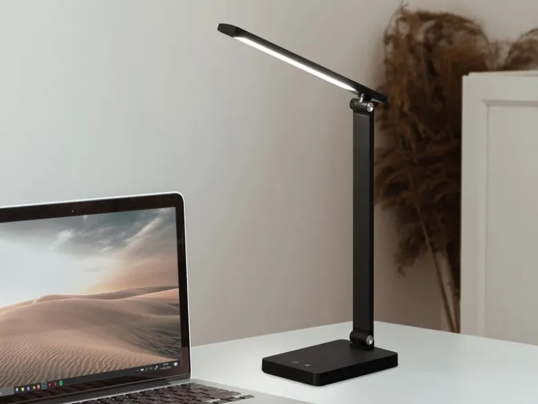 Akku Schreibtischlampe OLE Schwarz ohne Kabel, Höhe 39,5cm