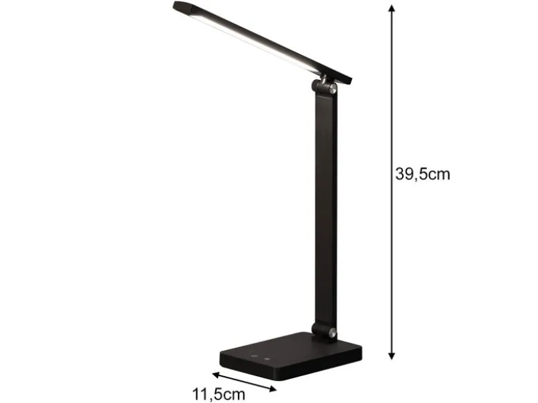 Akku Schreibtischlampe OLE Schwarz ohne Kabel, Höhe 39,5cm