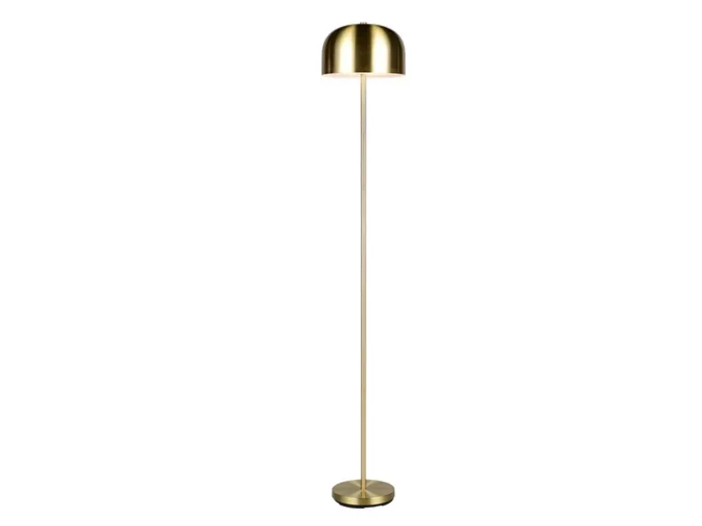 Akku Stehlampe JEFF dimmbar, per USB aufladbar, Messing Höhe 147cm