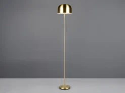 Akku Stehlampe JEFF dimmbar, per USB aufladbar, Messing Höhe 147cm