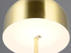 Akku Stehlampe JEFF dimmbar, per USB aufladbar, Messing Höhe 147cm