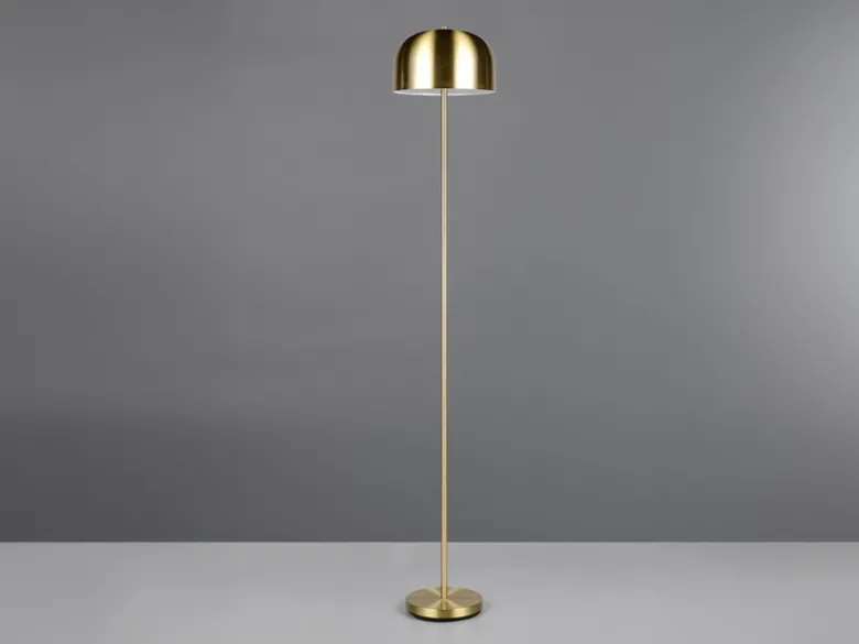 Akku Stehlampe JEFF dimmbar, per USB aufladbar, Messing Höhe 147cm