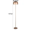 Akku Stehlampe JEFF dimmbar, per USB aufladbar, Coffee Höhe 147cm