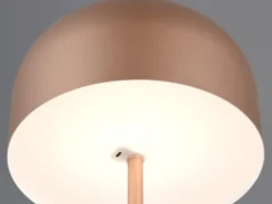 Akku Stehlampe JEFF dimmbar, per USB aufladbar, Coffee Höhe 147cm