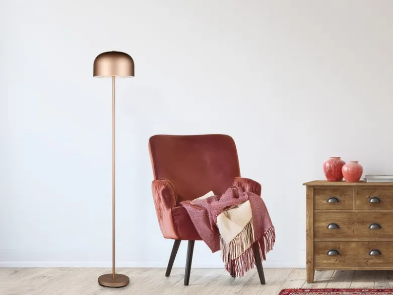 Akku Stehlampe JEFF dimmbar, per USB aufladbar, Coffee Höhe 147cm