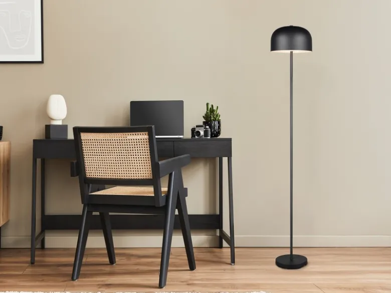 Akku Stehlampe JEFF dimmbar, per USB aufladbar, Schwarz Höhe 147cm